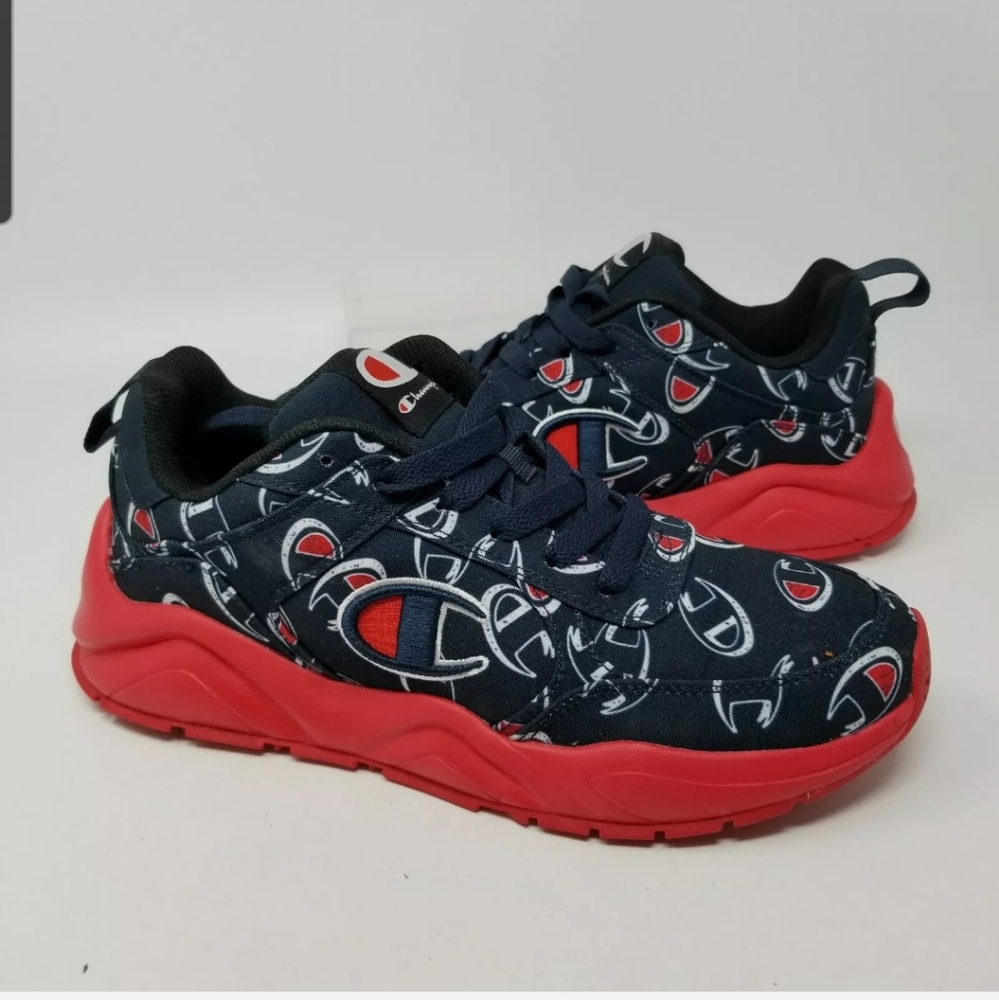 Champion Blue Logo Low Athletic Running Tennis Shoes Sneaker Men Size 9 M
